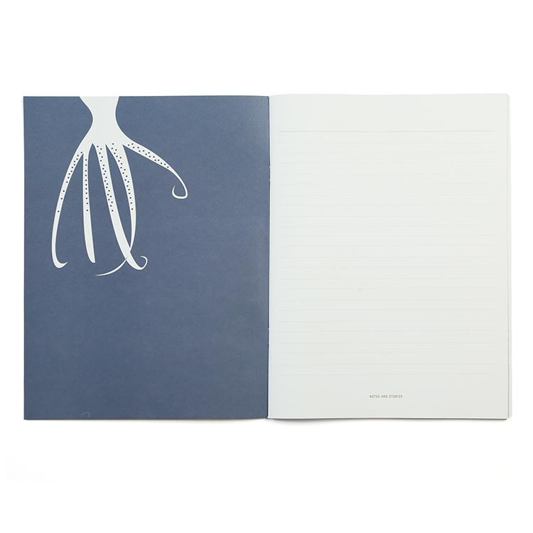 Diver, Whale and Octopus Notebook 21x28cm, lined