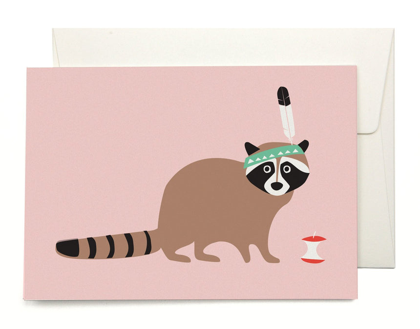 Racoon Grusskarte