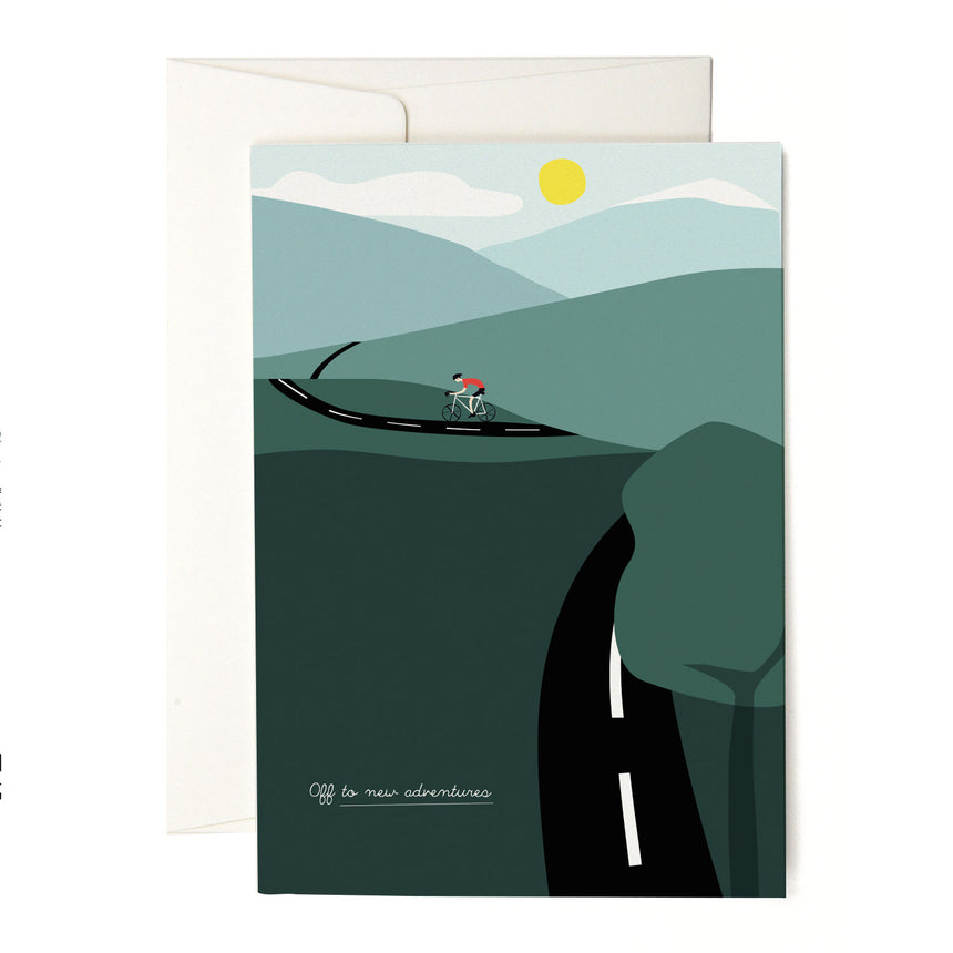Cycling greeting card