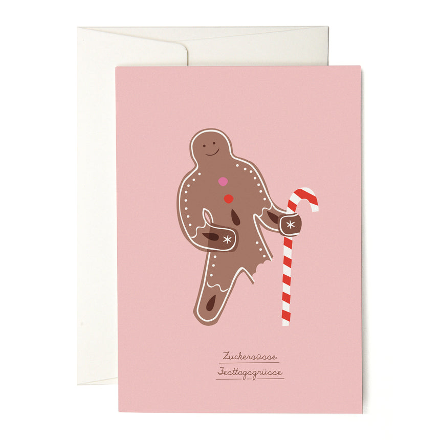 Lebkuchenmann Grusskarte