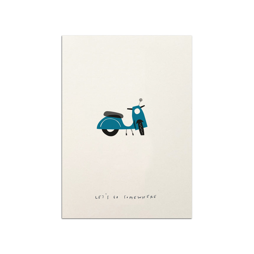 Scooter Postcard