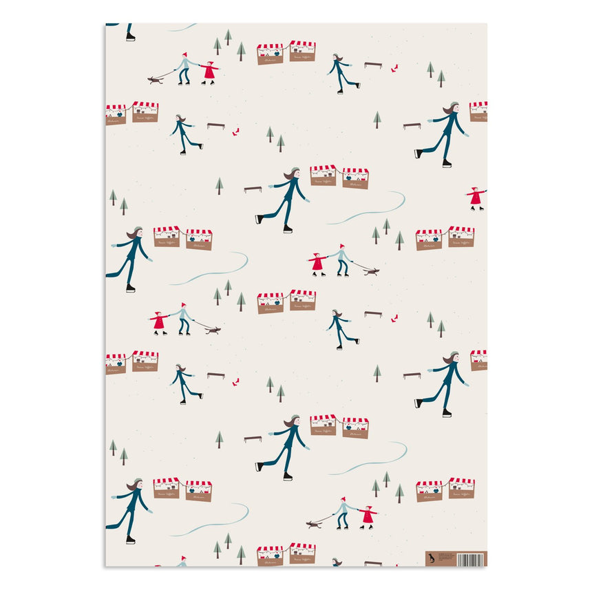 Ice Skater wrapping paper