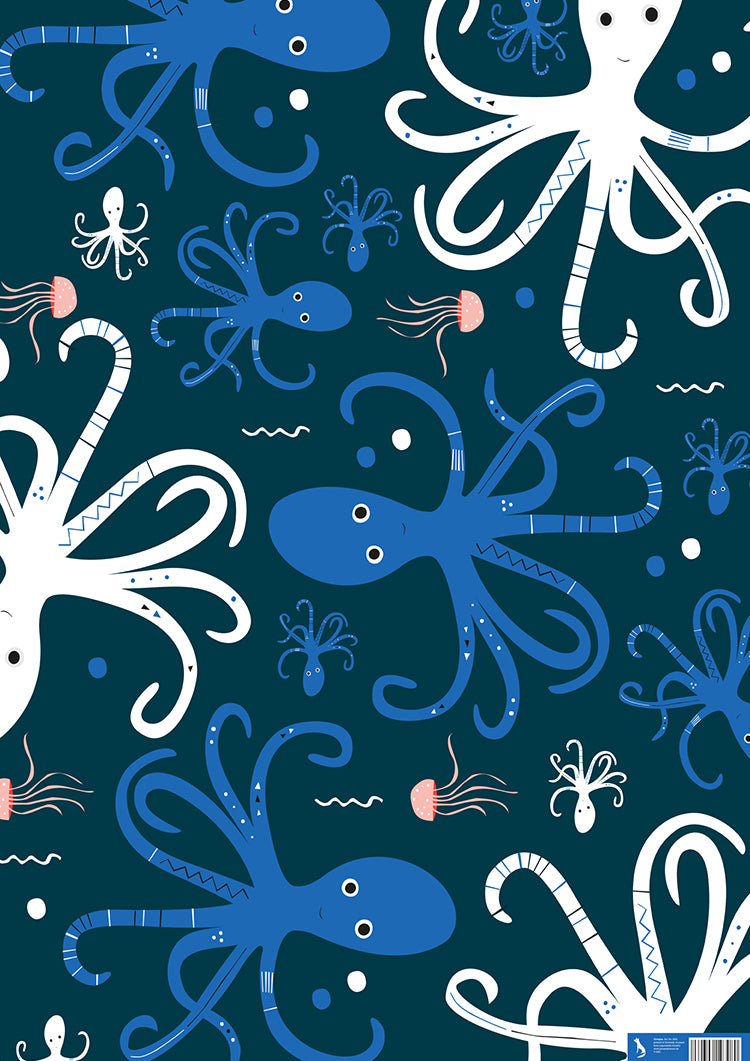 Octopus wrapping paper