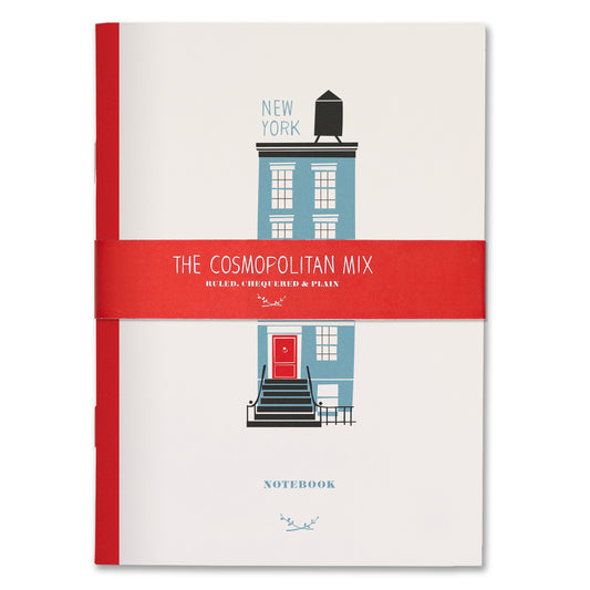 Cosmopolitan Mix, 3 Notizbücher A5 (Berlin, New York, Paris)