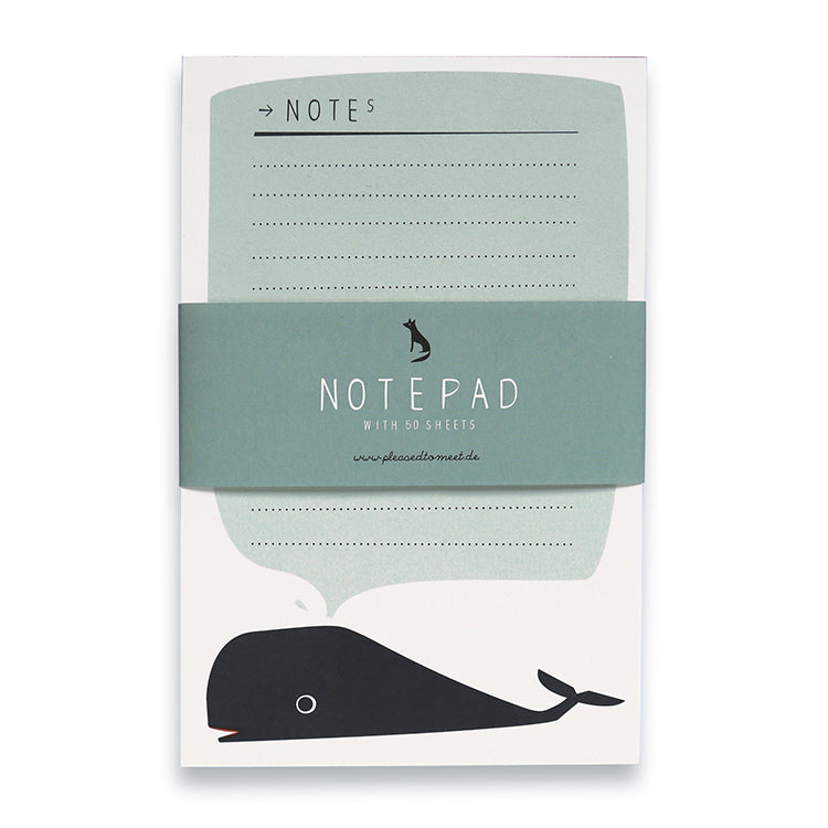 Whale notepad A6