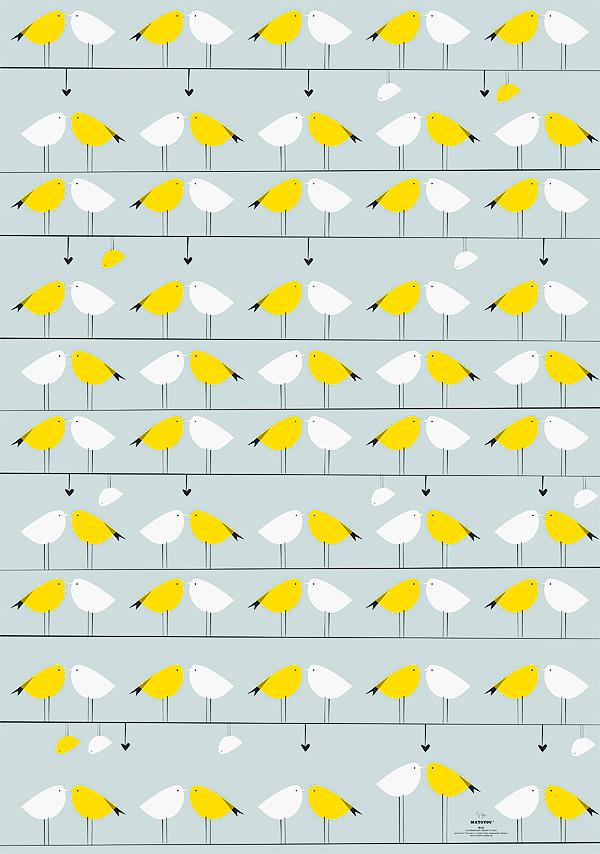 Birds wrapping paper