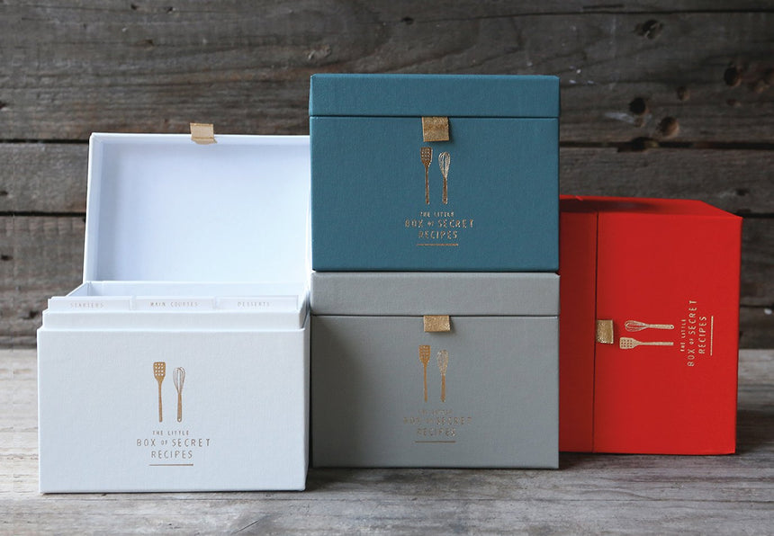 Recipe box, bright red