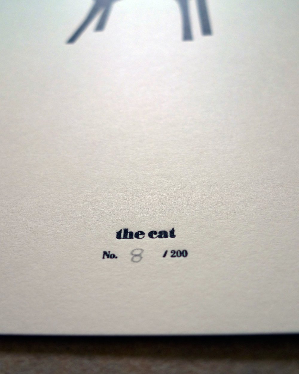 The Cat, letterpress print, ltd. 200