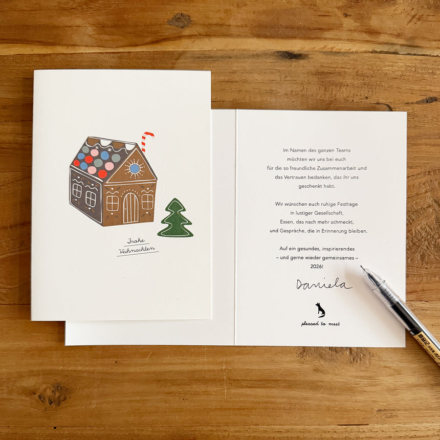 Weihnachtskarte mit eigenem Text