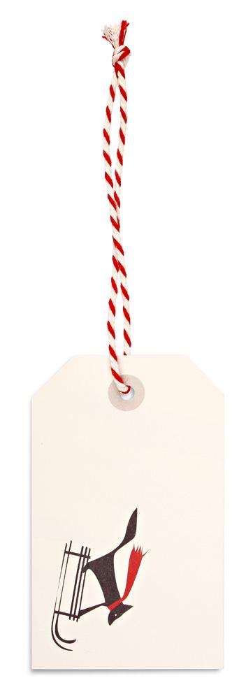 Dog on Sled gift tags