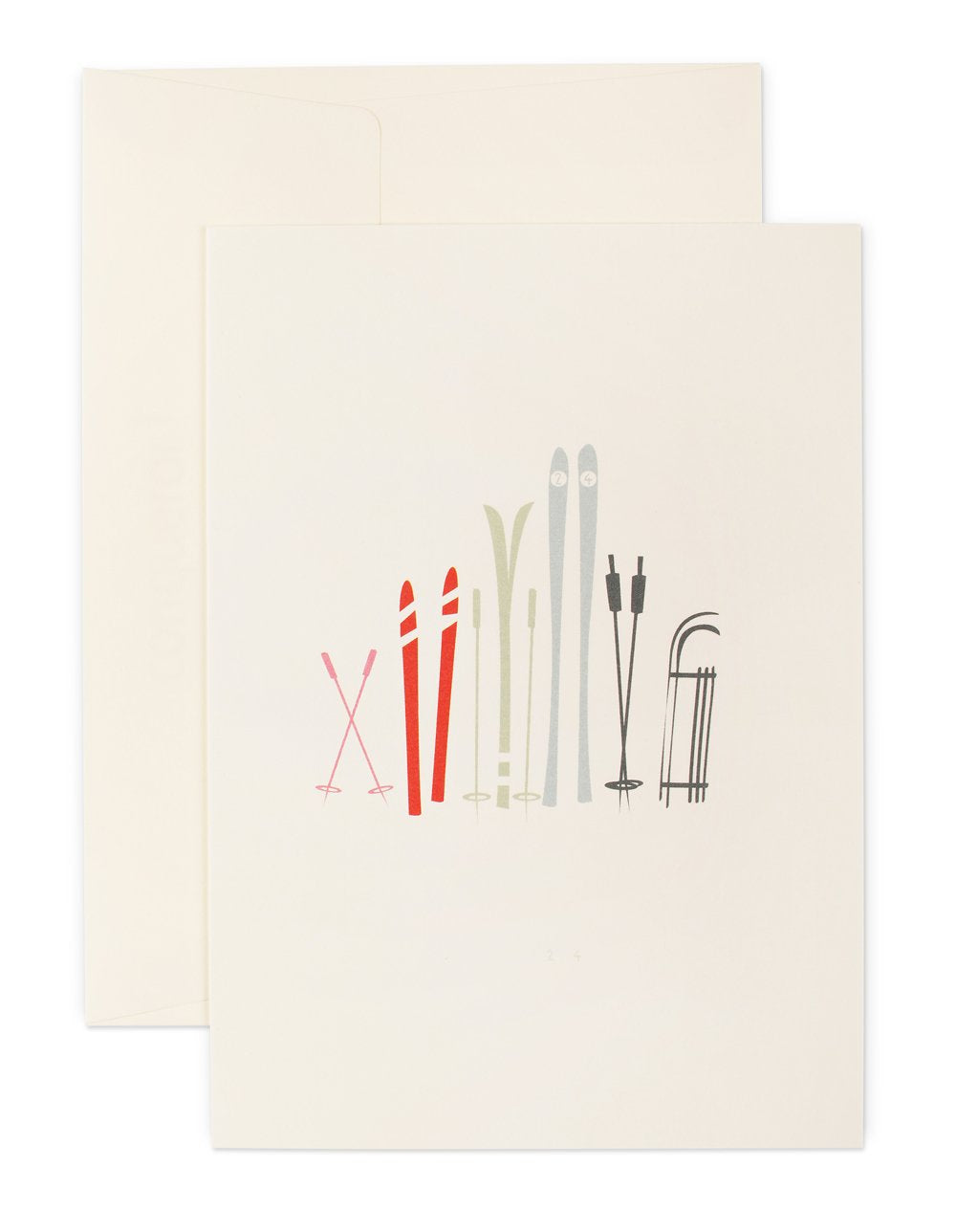 Ski greeting card