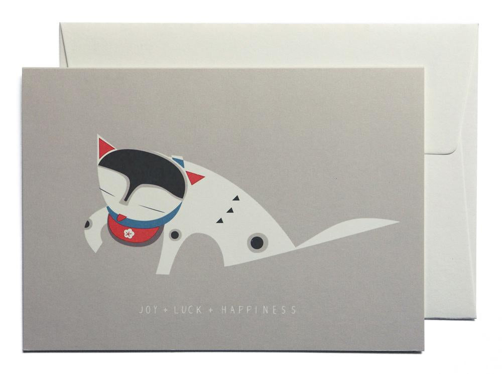 Lucky Cat Grusskarte