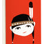 Native Girl (Little Feather) Grusskarte