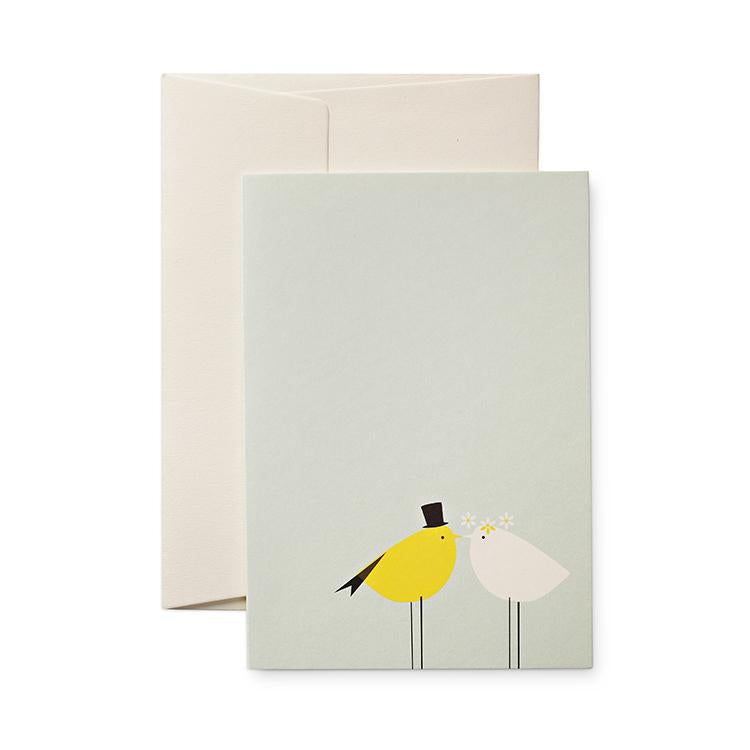 Bird wedding greeting card