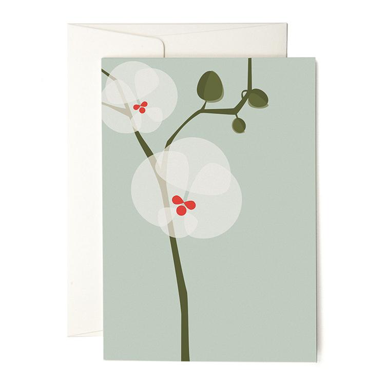 Orchid greeting card