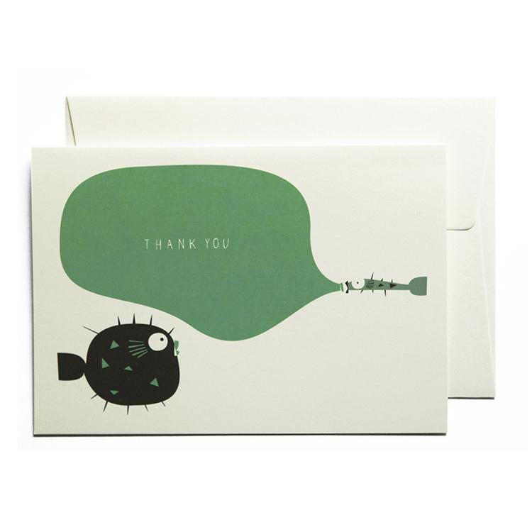 Thank You Blowfish greeting card