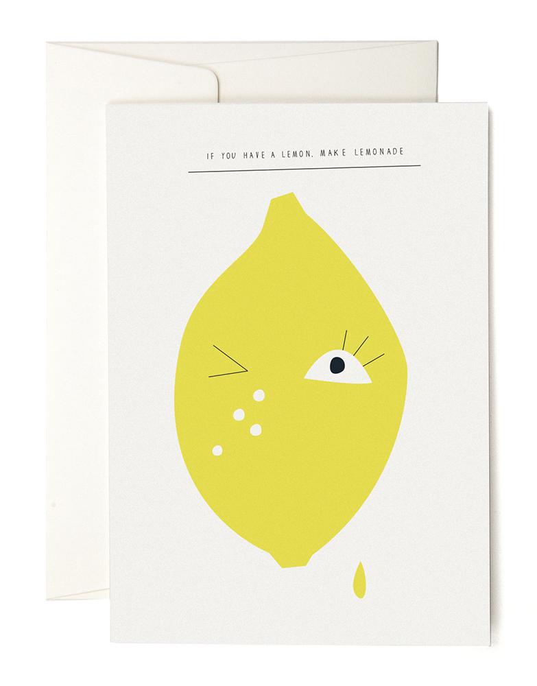Lemon greeting card