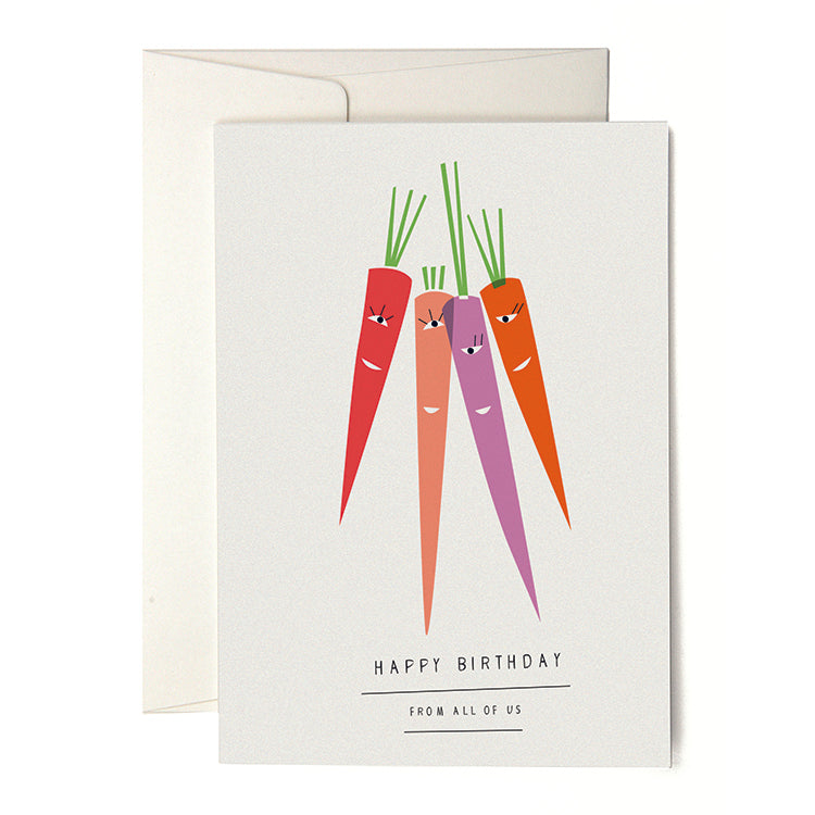 Carrots greeting card