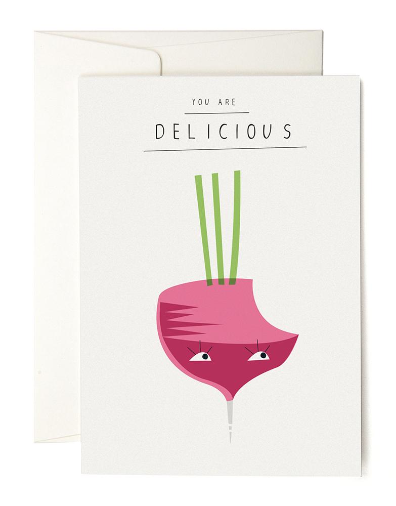 Radish greeting card