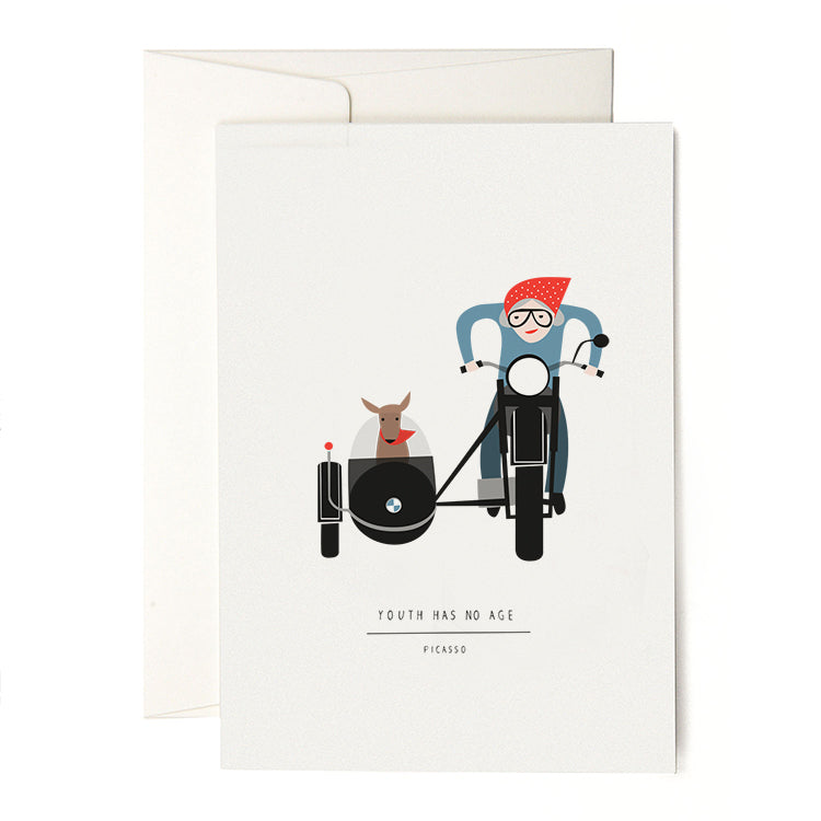 Youth has no age greeting card