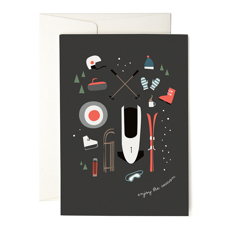 Winter Sports greeting card