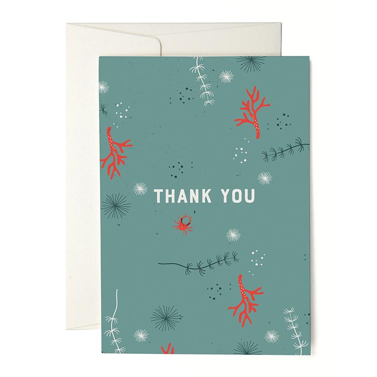 Corals greeting card