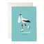 Stork greeting card