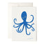 Blue Octopus greeting card