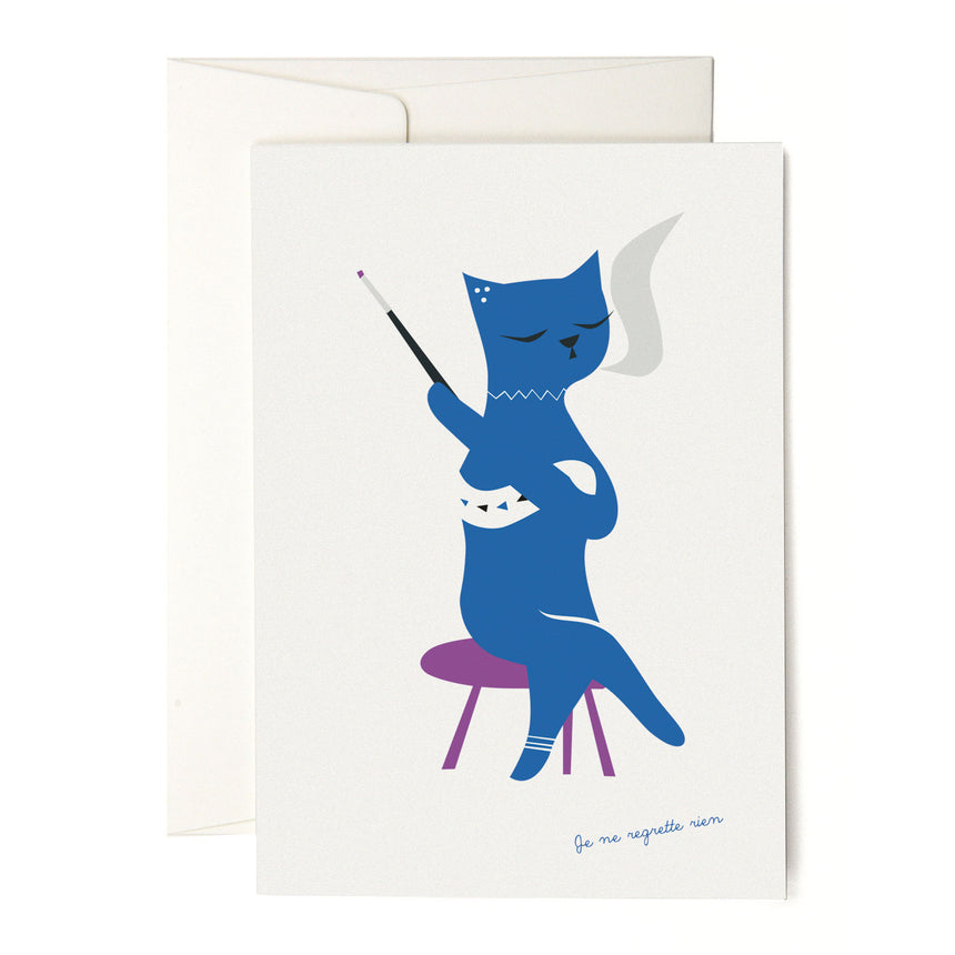 Blue Cat Grusskarte