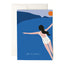 Cliff Diving greeting card