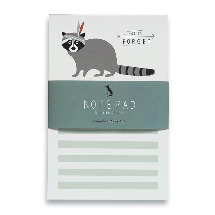 Racoon notepad A6
