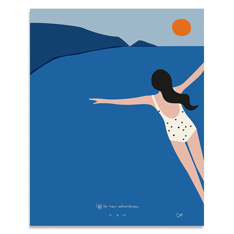 Cliff Diving, print, ltd. 200