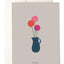 Dark blue vase greeting card