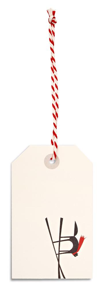 Cat on Ski gift tags