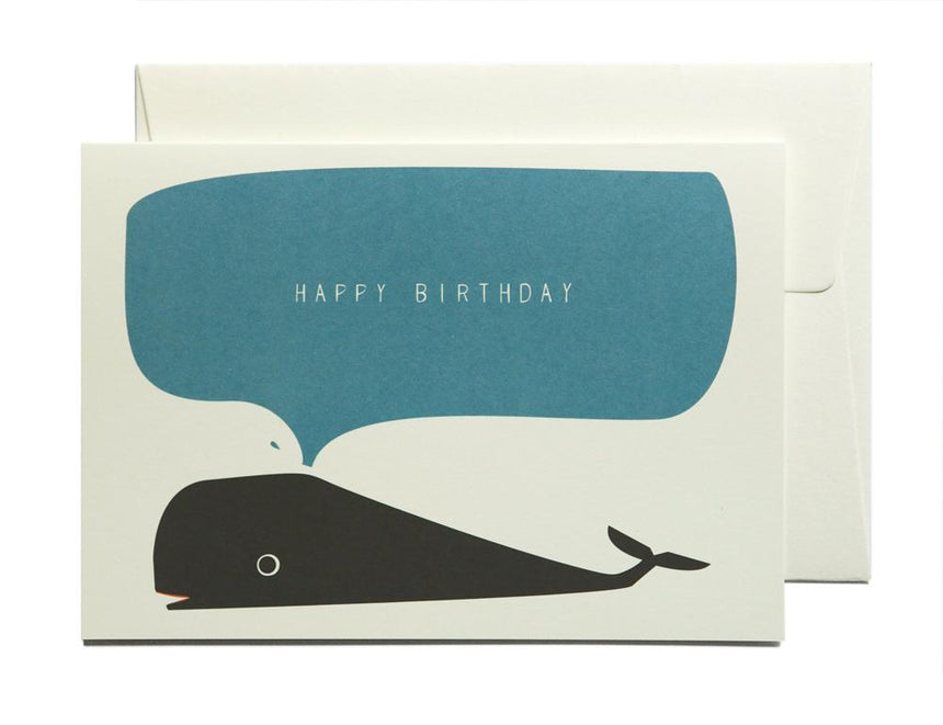 Happy Birthday Whale greeting card