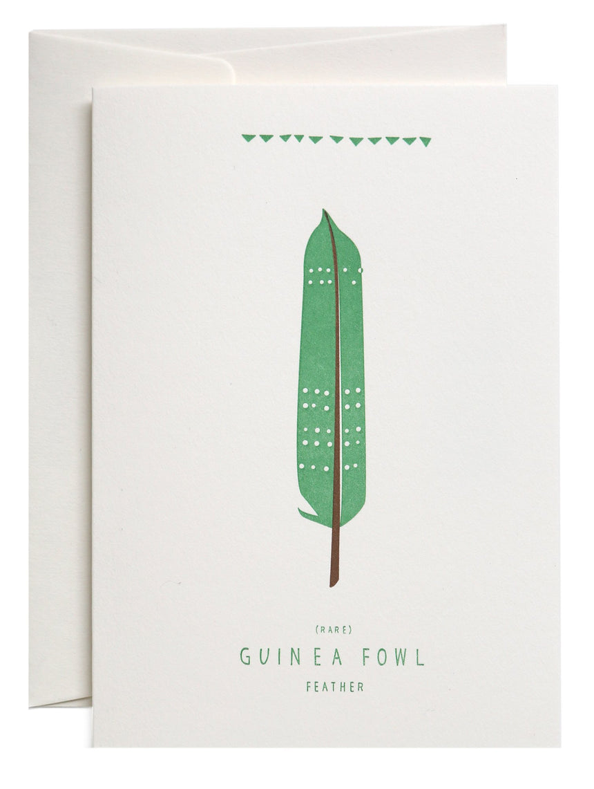 Guinea Fowl Feather Greeting Card