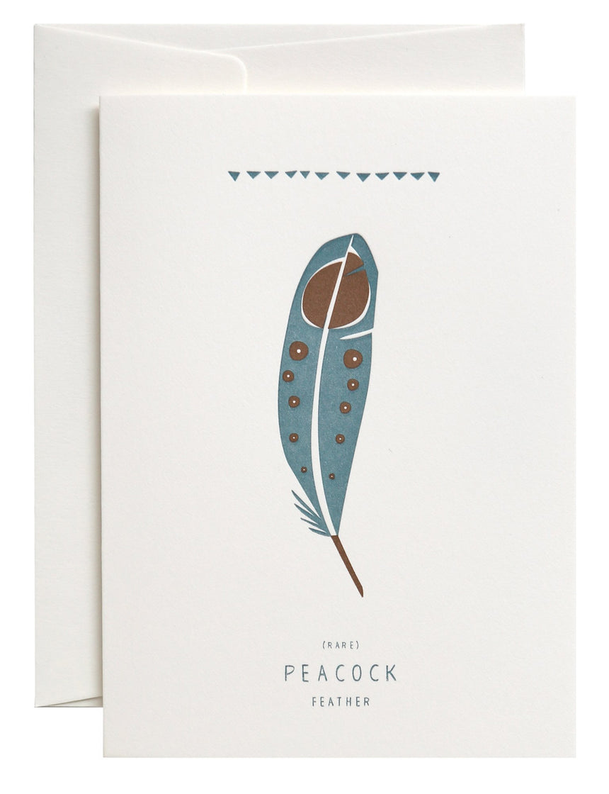 Peacock Feather greeting card