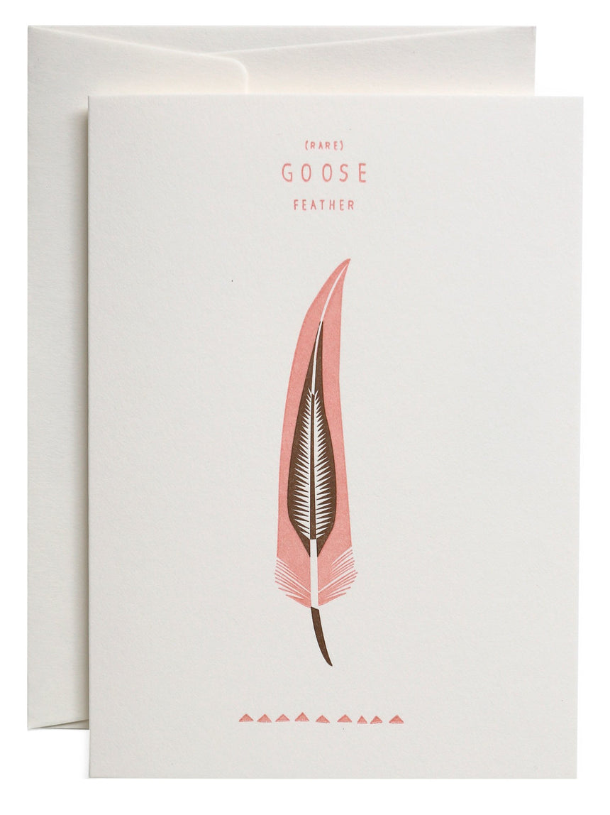 Goose Feather greeting card