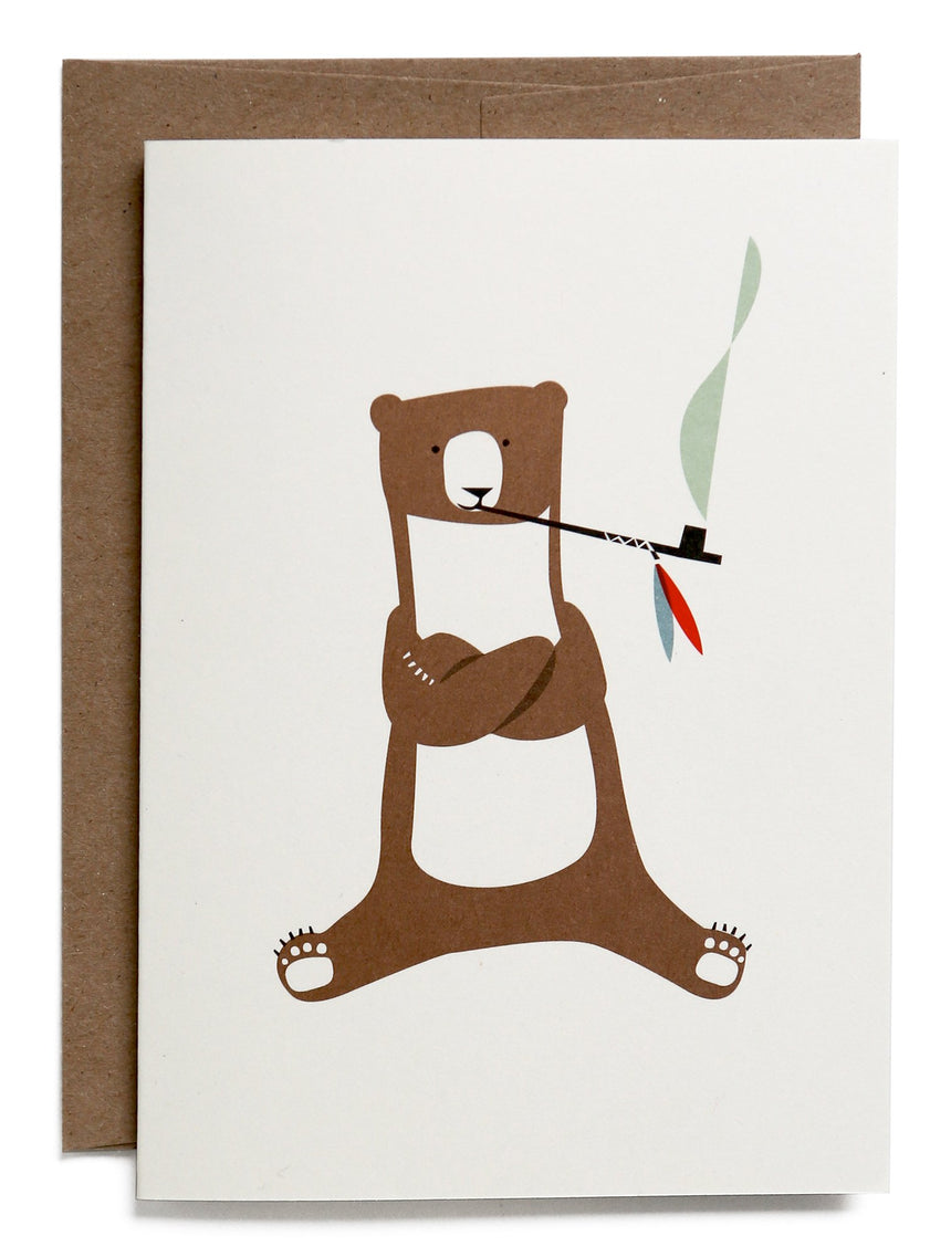 Smoking Bear greeting card