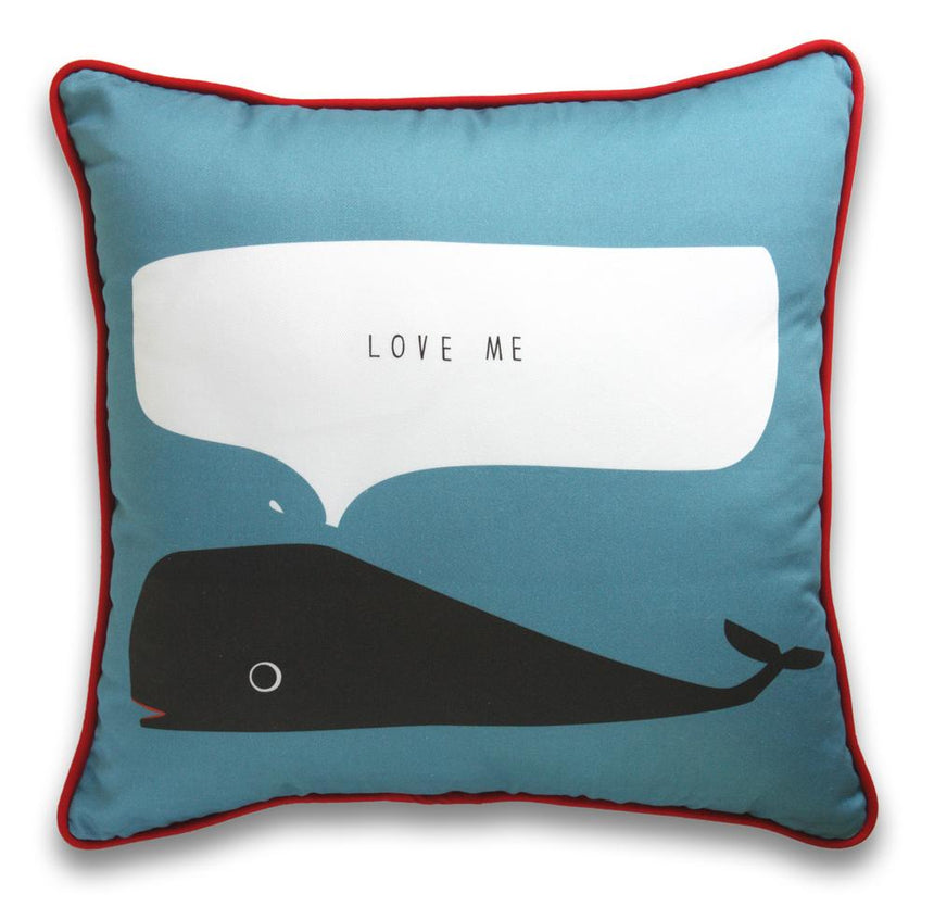 Whale pillow cover